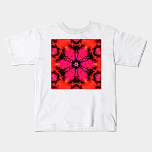 Psychedelic Hippie Pink Red and Black Kids T-Shirt